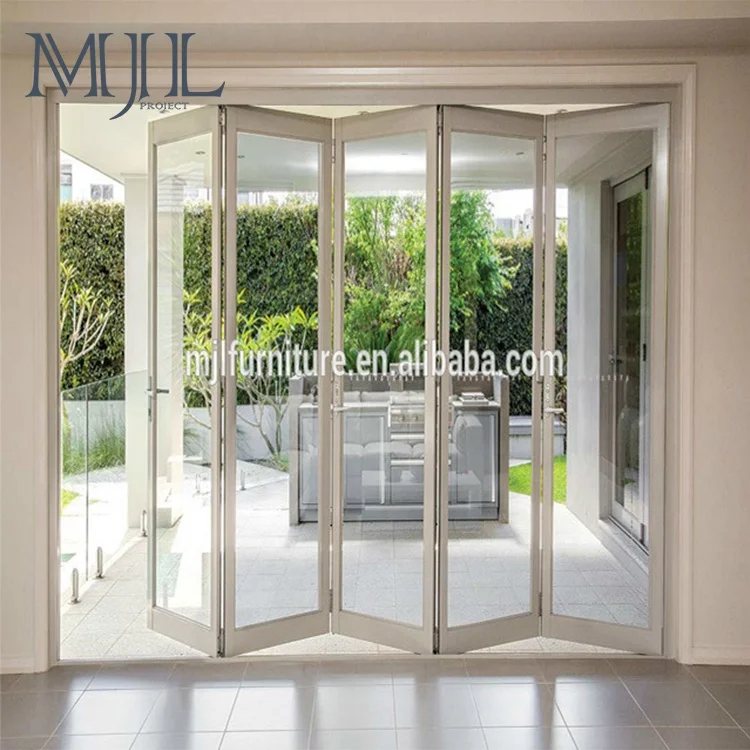 American standard accordion lowes glazed aluminum bifold folding doors with tempered glass