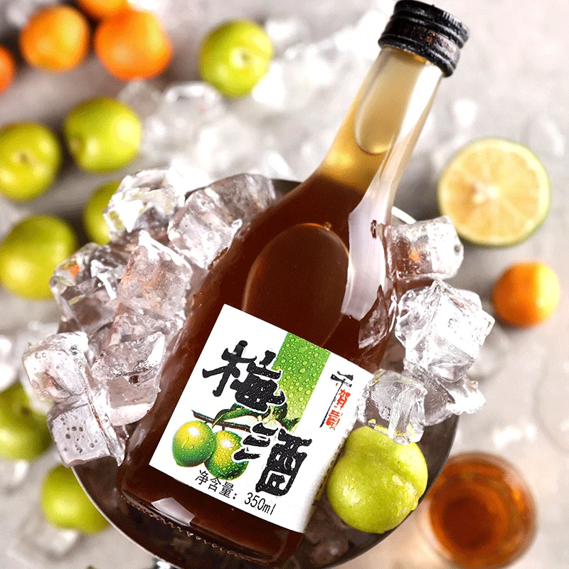350Ml Fruit Wine Ladies Low Alcohol Dessert Wine Tipsy Green Plum Wine