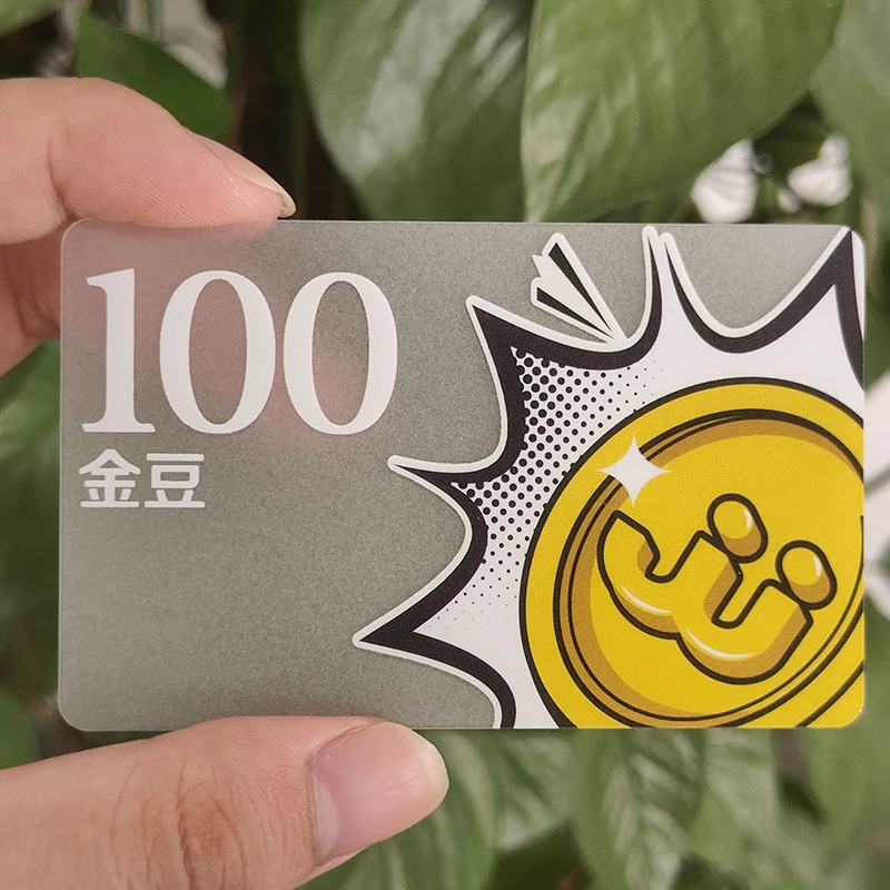 Custom Printing CR80 PVC Waterproof Transparent Plastic Visiting Point VIP Gift Business Card