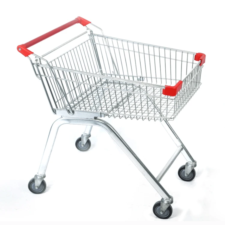 Supermarket Shopping Basket Trolley Grocery Stainless Steel Cart Shopping Trolley