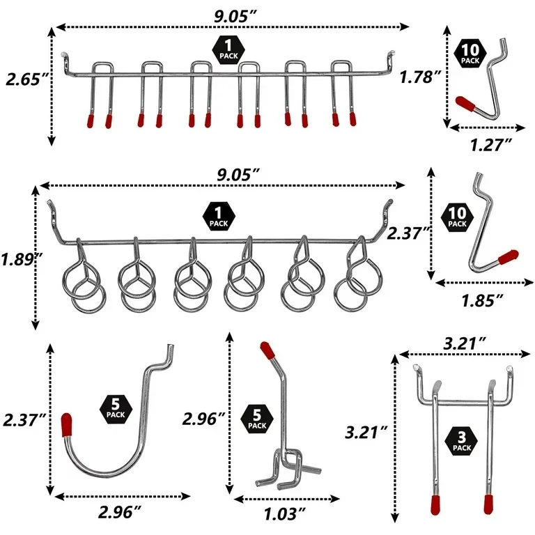Technical Manufacture Indeformable Rugged Durable 12 Inch Best 1 4 Pegboard Hooks For Jewelry In Store