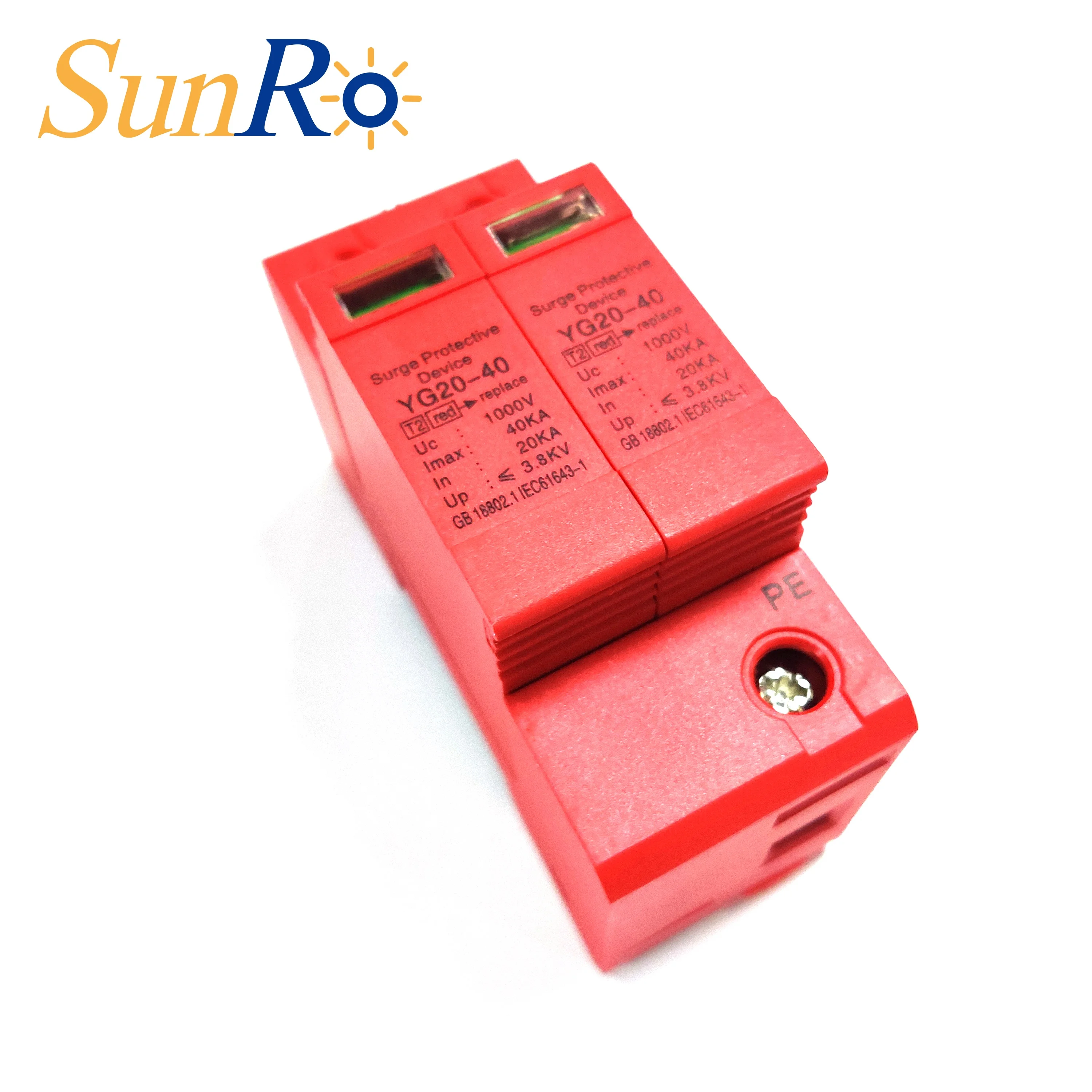 SunRo Solar PV 1000V 20-40KA Surge Arrester Device solar surge protector ac pv spd DC