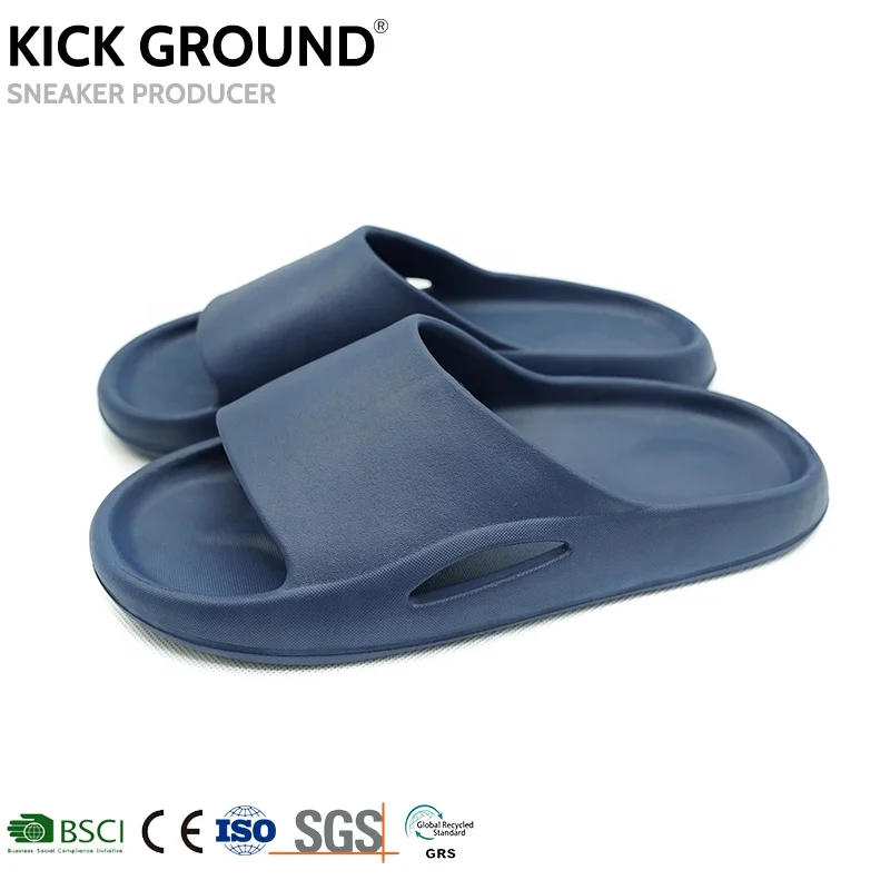 Kick Ground Pantuflas Factory Price Wholesale Indoor Foam Slippers Non-slip Flat Summer Home men Slides Slippers