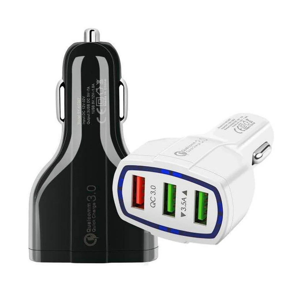 
SIPU Factory sale Fast High Speed qualcomm quick charge 3.0 3 port usb car charger 