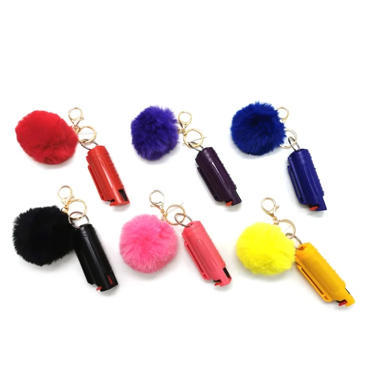 
20ml Self Defense Pepper Spray Keychain Cute with Knife key chain mace Hard Case Plastic Shell Pink Pepper Spray for women 