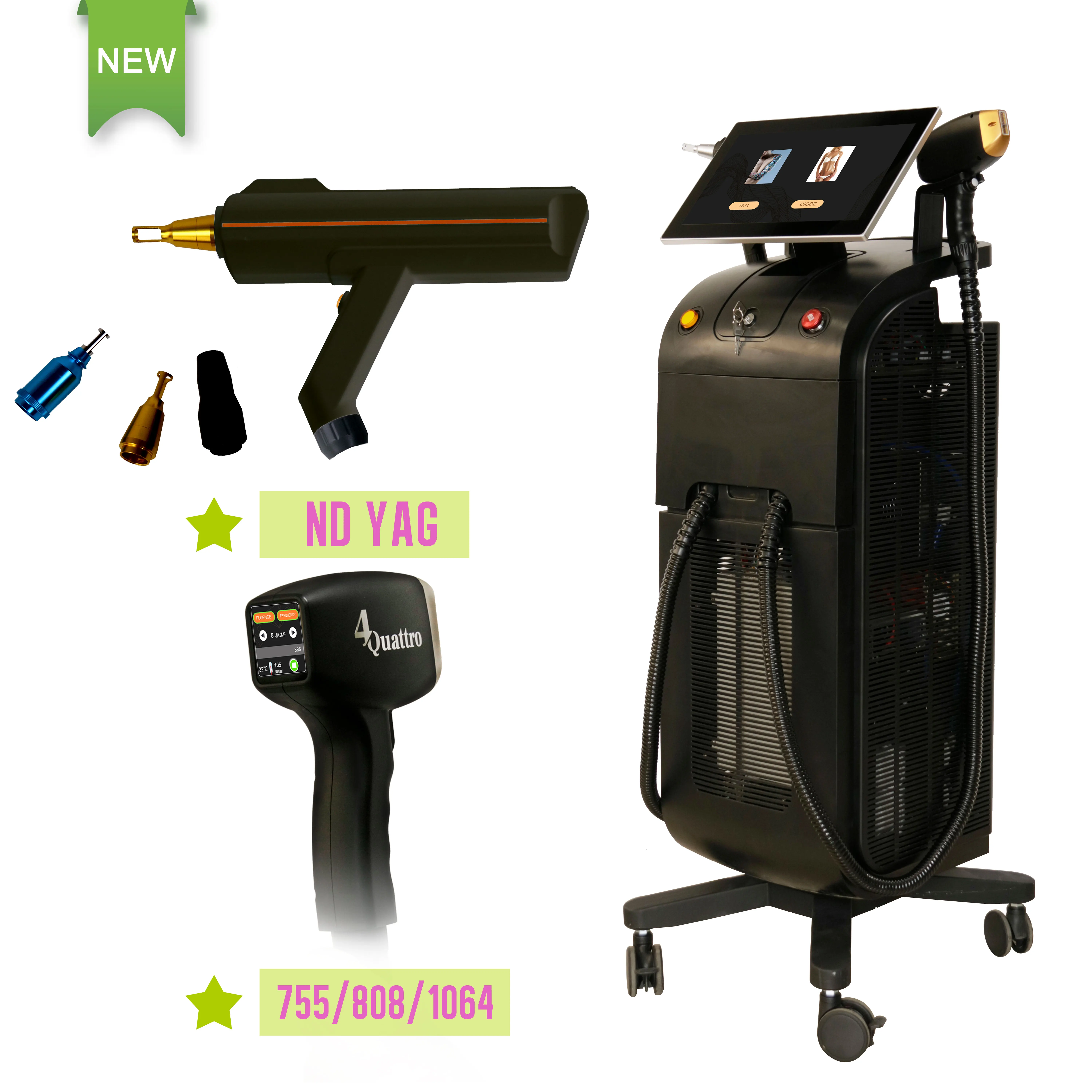 ipl elight hair removal laser diode laser epilation beauty machine  with tattoo removal nd yag laser
