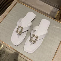 Wholesale 2021 Latest Designer Beach Flip-Flops Slippers Summer Fashion Women Casual Flat Luxury Slides Slippers