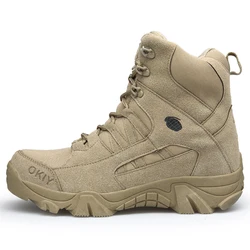 Men Boots Mens Desert Waterproof Work Safety Climbing Hiking Shoes Ankle Outdoor Boots