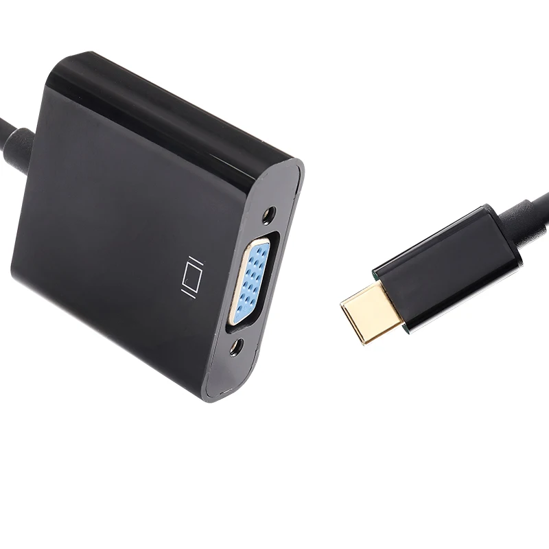 
Wholesale ABS 1080P USB 3.1 Type C male to VGA female Converter Type C to VGA Adapter for Monitor Projector 