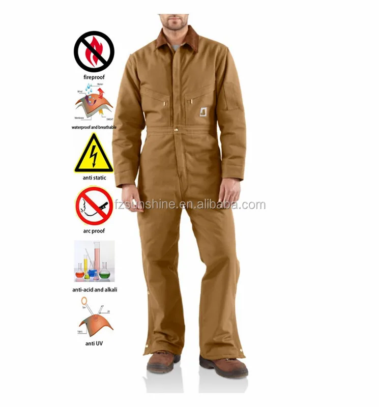 Customize insulated coveralls suits padded coveralls to keep warm with reflective tape insulated work coverall