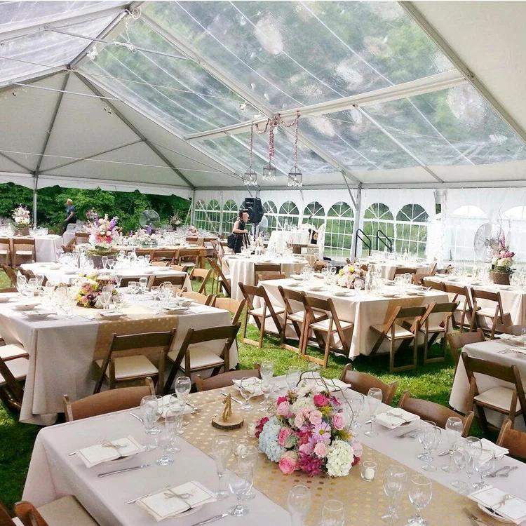 Outdoor Luxury Clear Roof Transparent Wedding Event Tent For 600 People
