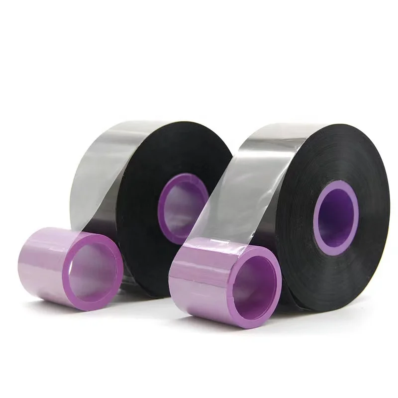 (B) Factory Direct Premium Wax Resin Ribbon Black 55mm*600m Near Edge TTO Barcode Printer