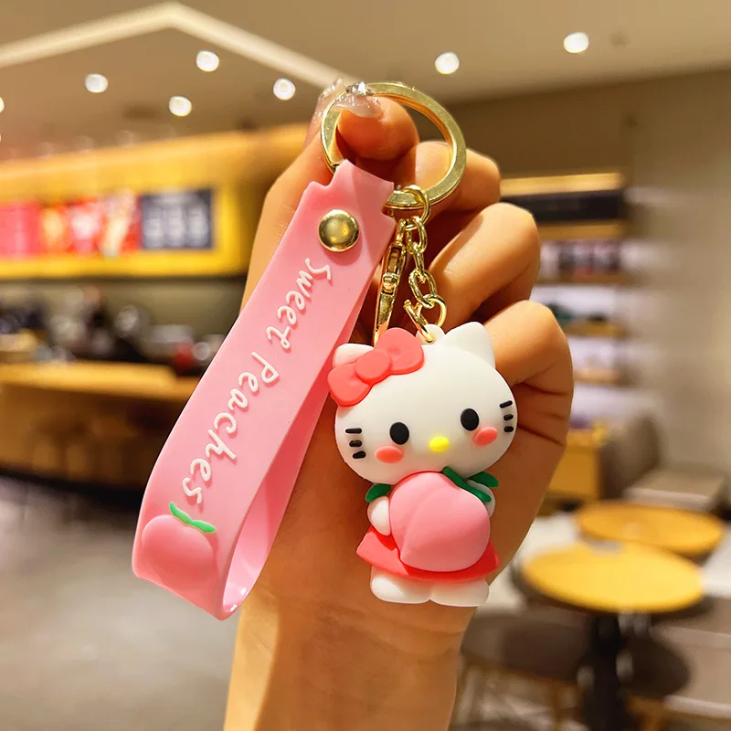 Новый стиль 3D Pochacco аниме ПВХ брелки мультфильм Kuromi сумки кулон Hello KT Мелодия автомобиля брелок игрушки