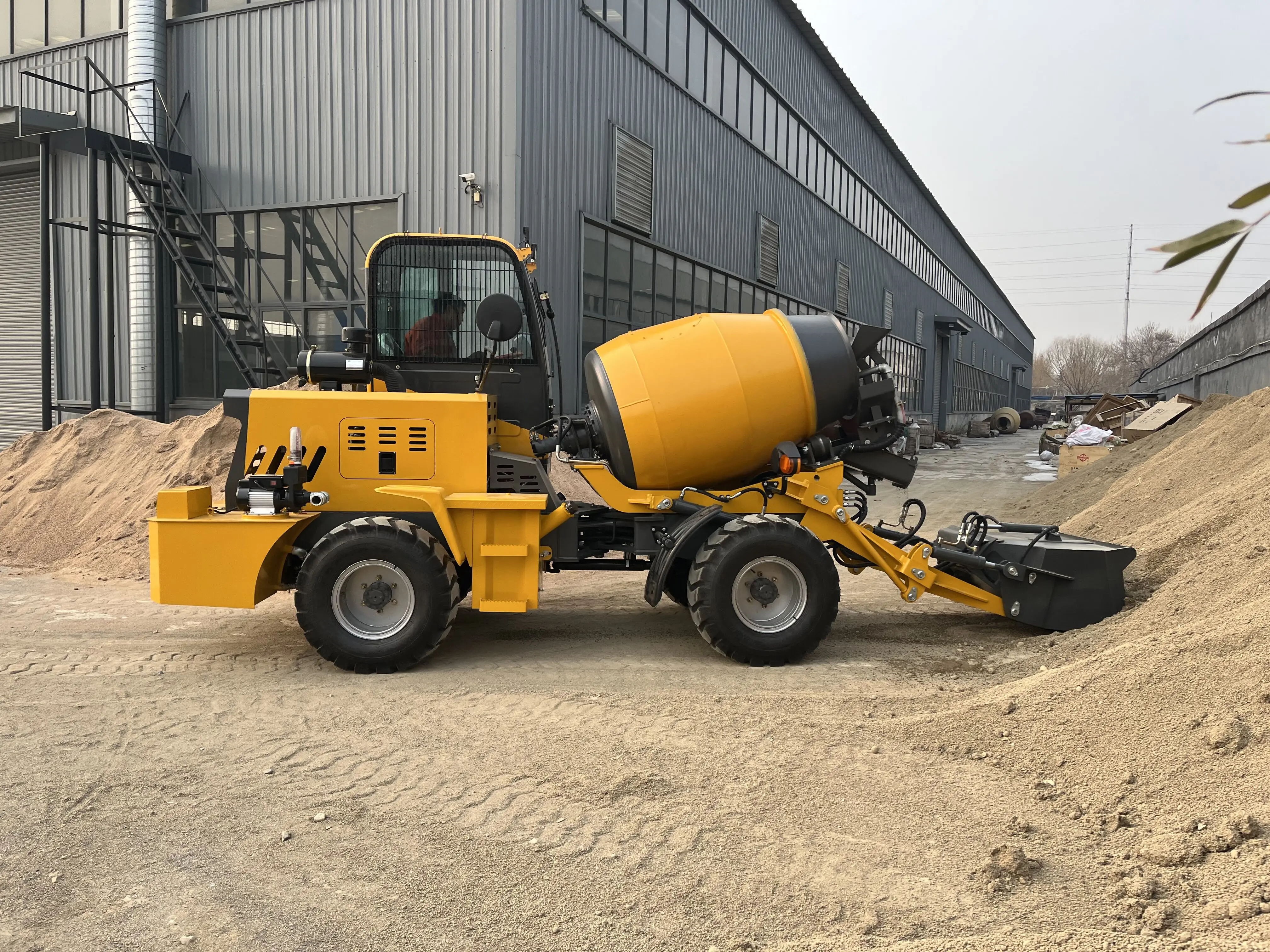 self loading concrete mixer 1.0cbm 3 unit in 40HQ container