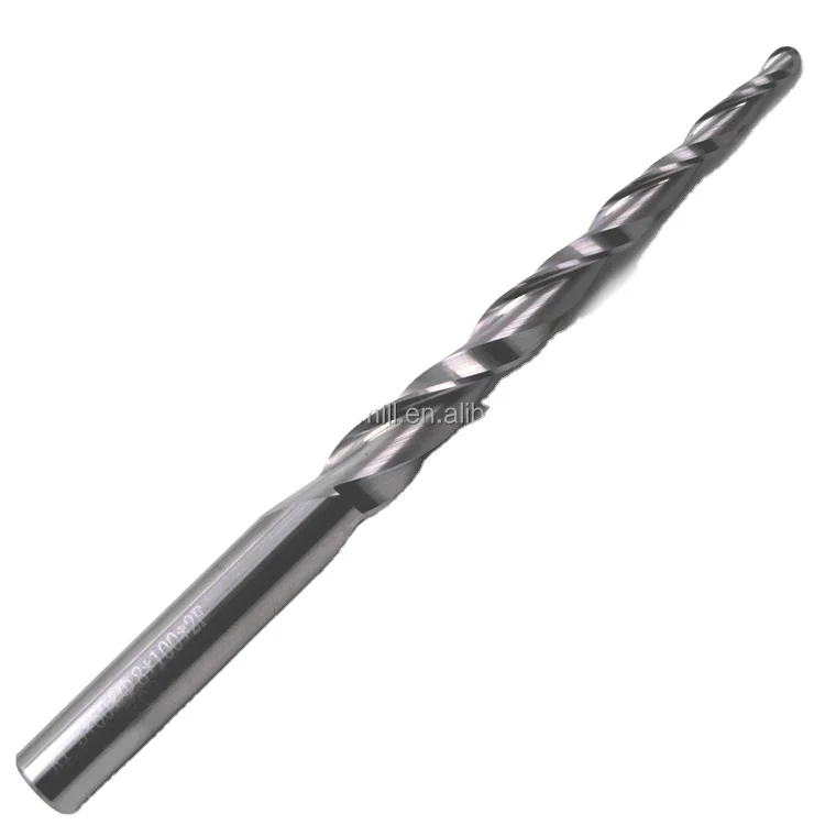 Precision 5-axis CNC Tungsten Carbide Taper Ball Nose End Mills High-Customized Milling Cutter Parts
