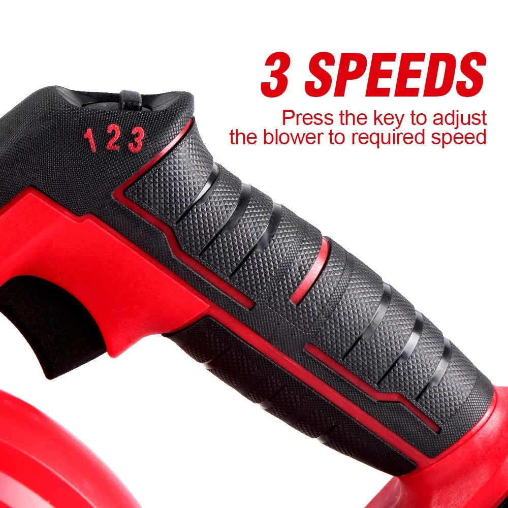 New product 3500W Cordless Electric Air Blower 3 Gear Speed 180 Rotation Blowing Suction Leaf Blower