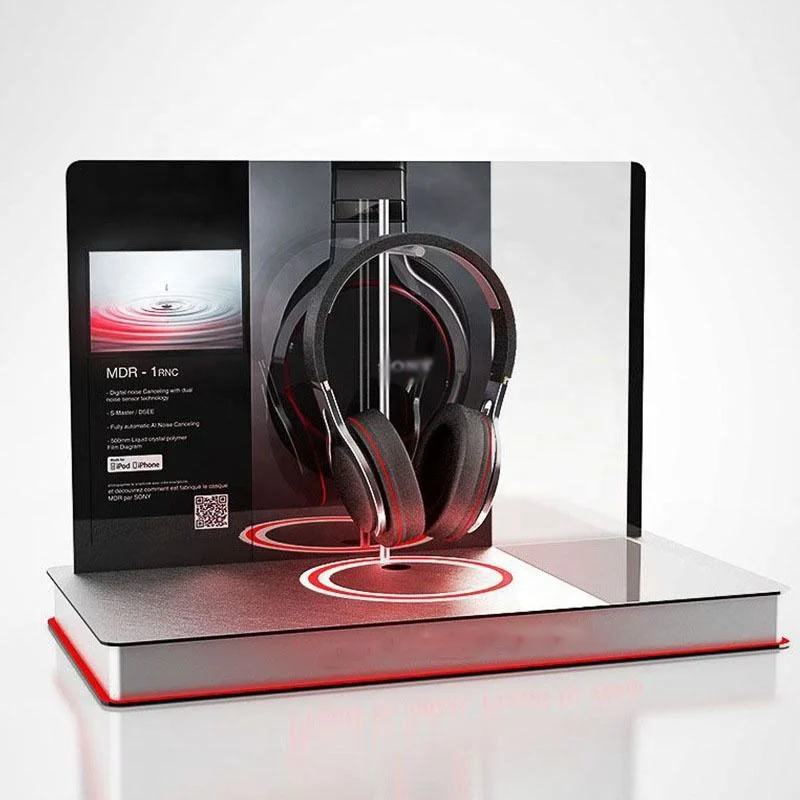 Custom Acrylic Electric Equipment Display Stand Bluetooth Headphones Display Rack