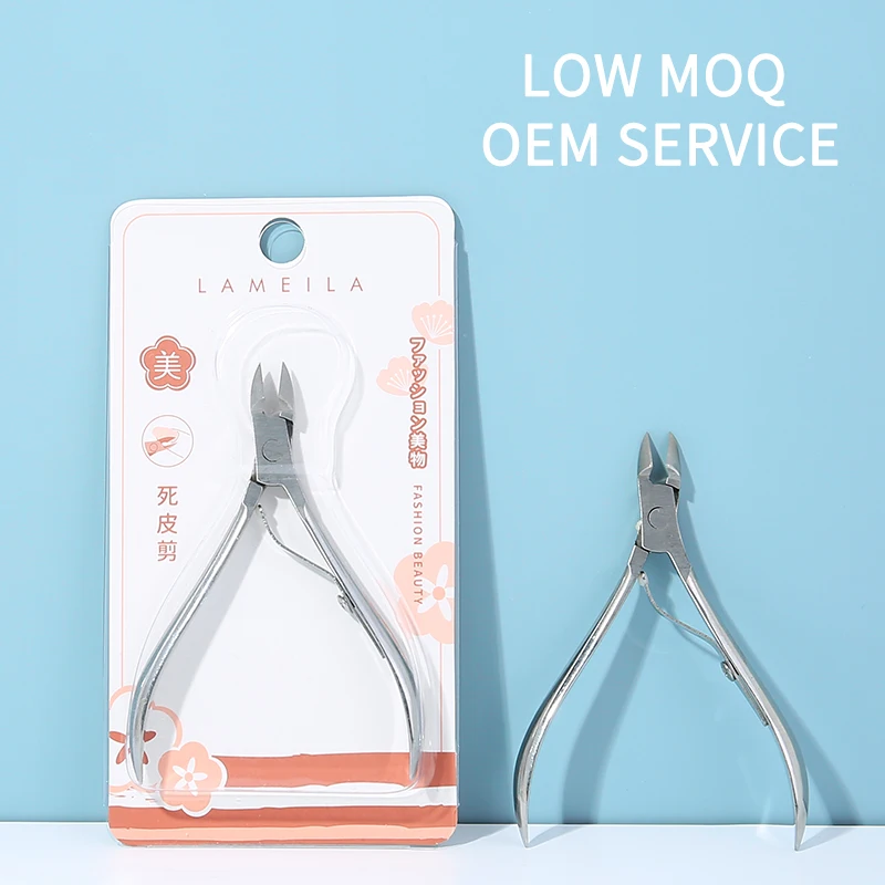 Lameila OEM Dead Skin Remover Cuticle Pusher Clippers Nipper Professional Nail Scissors Cuticle Nipper Stainless Steel H812