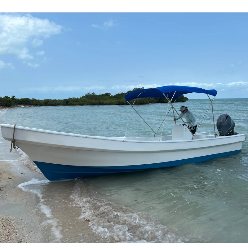 7meter sea fishing boat fiberglass hull transport cargo CE high speed outboard 100HP console awning fuel tank light leisure jet