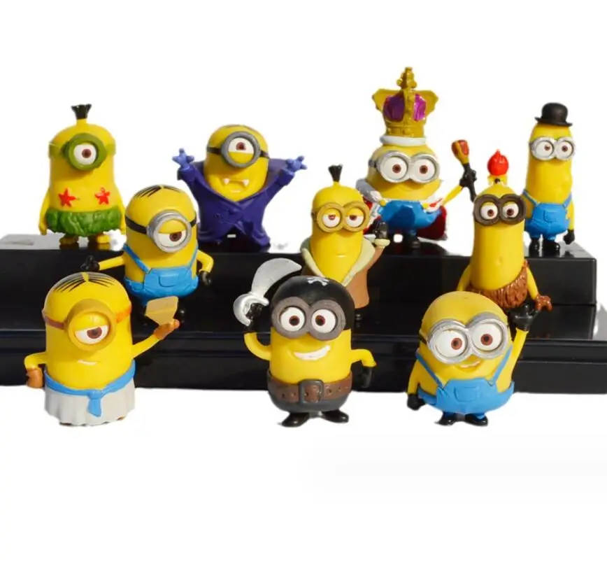 XUX Cartoon Yellow mini  Action Figures Toy Kids Gift Animation Derivatives Room Decoration Toys Wholesale
