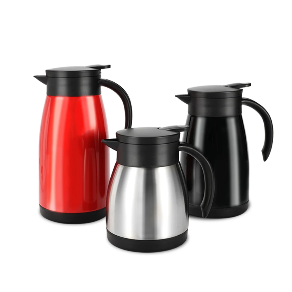 1000ml Custom Double Wall Stainless Steel Vacuum Coffee Carafe Custom Logo Insulated Tea And Coffee Pot Thermos