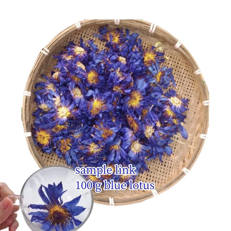 100 g a per one bag sample link in Bulk Nymphaea tetragona wholesale Nymphaea L.Blooming Tea water lily Dried Blue Lotus Flowers