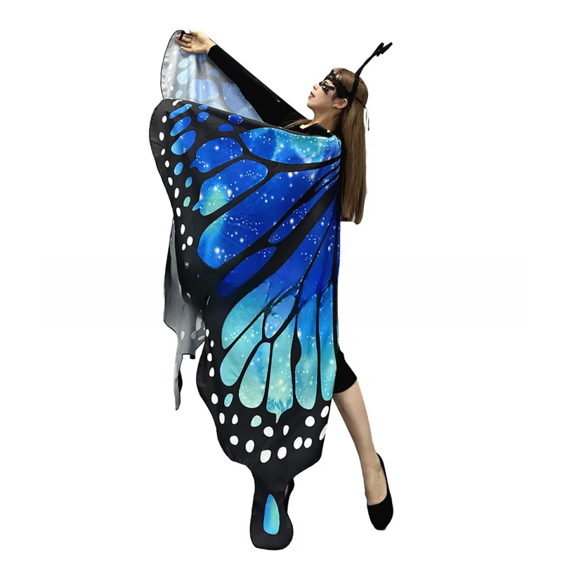 Butterfly Wings for Women, Halloween Butterfly Costume for Women, Halloween Costume Women Fairy Ladies Cape Nymph Pixie Cloak