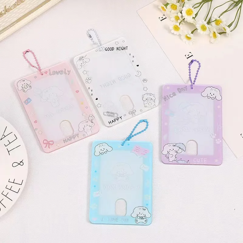 Promotional Gift  custom Kpop acrylic photocard holder and  retro inspired kpop cd acrylic keychain pendant gift for kpop fans