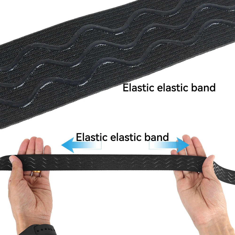 Custom Logo Wig Silicone Gripper Elastic Coated Belt Tape Webbing Soft Non-slip Ribbon Elastic Band