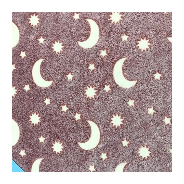 Kingcason Quality Assurance Luminous Blanket Warm Baby Flannel Fabric Super Soft Fleece Materials