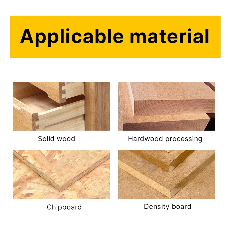 HUHAO 12.7mm Three Flutes TCT Slotting Carbide Straight Router Bit Wood Milling Cutter 6949