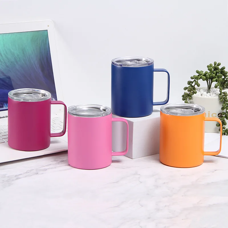 350ml Popular With Handle 304 Stainless Steel Collapsible Silicone Outdoor Sport Hot mugs