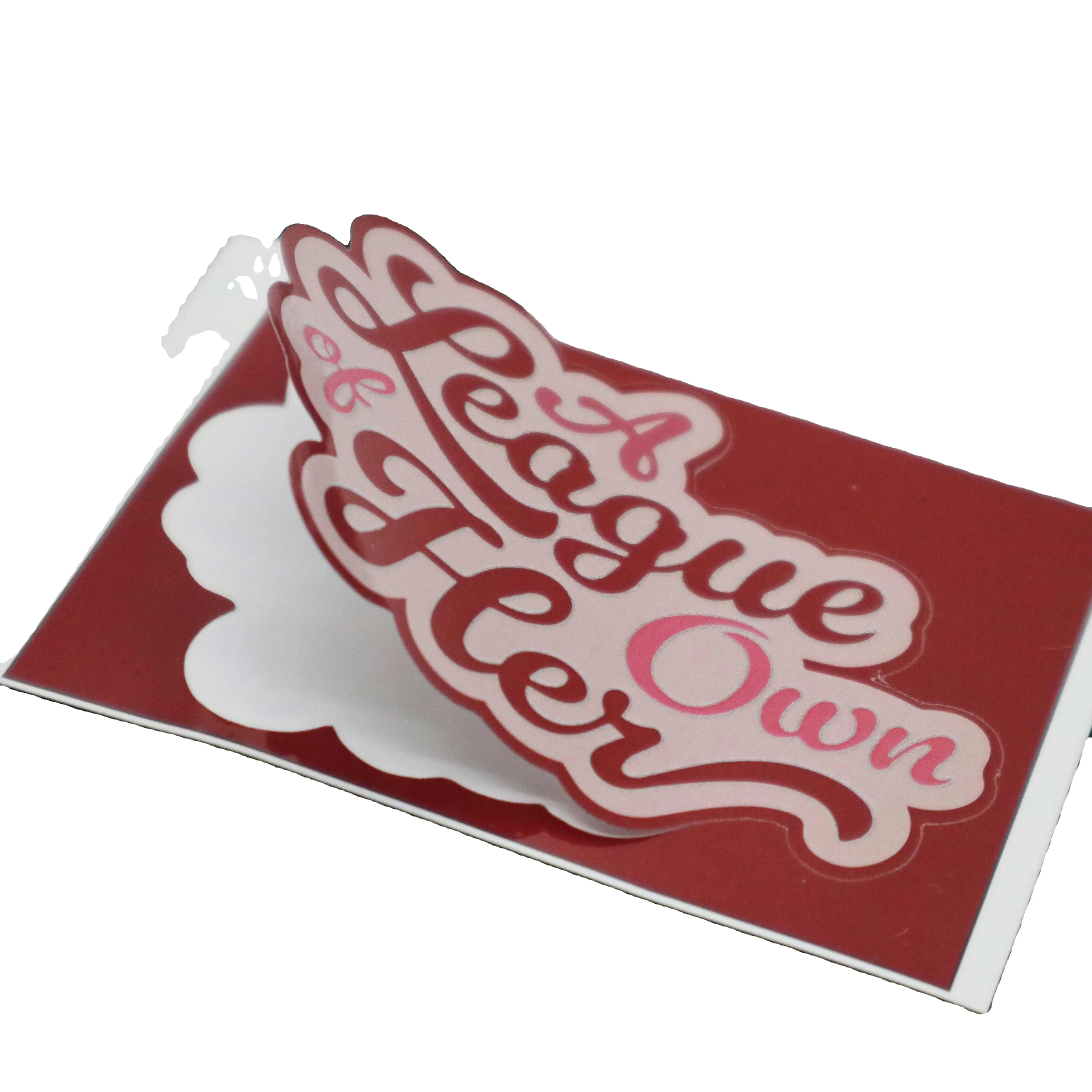 Custom Designs Clear Label Sublimation Full Color Printed Paper Stickers