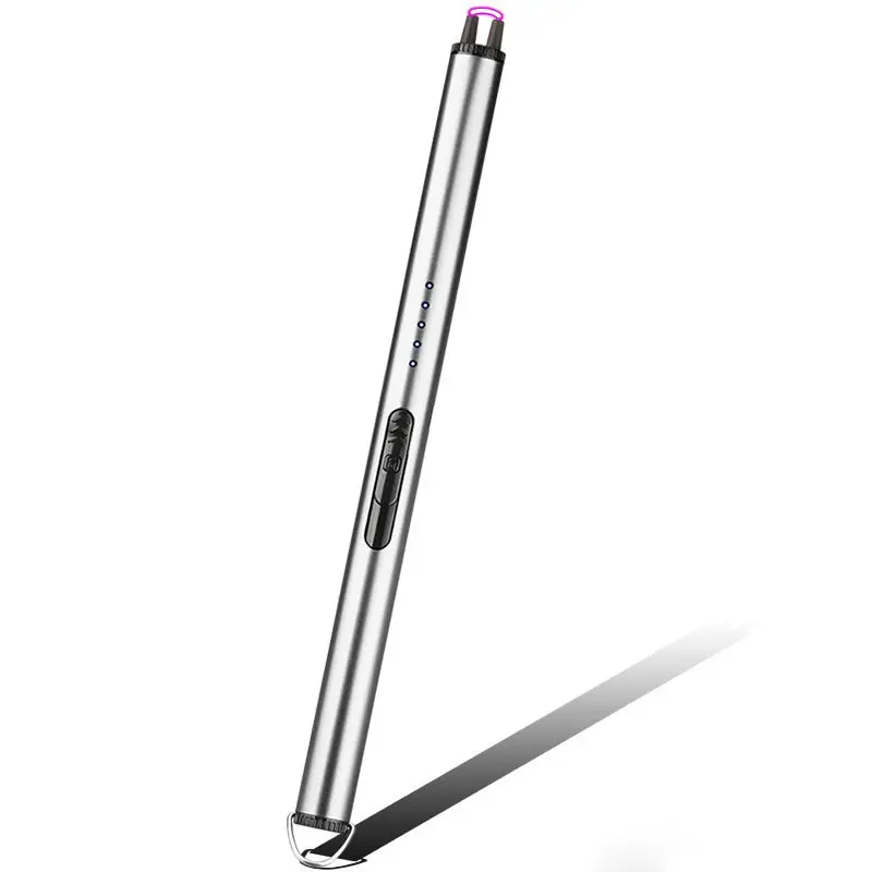 Long Metal Rechargeable Ignition Gun USB Arc Cigarette Lighter Candle Kitchen Ignition Tool Smoking Accessories Gadgets For Men