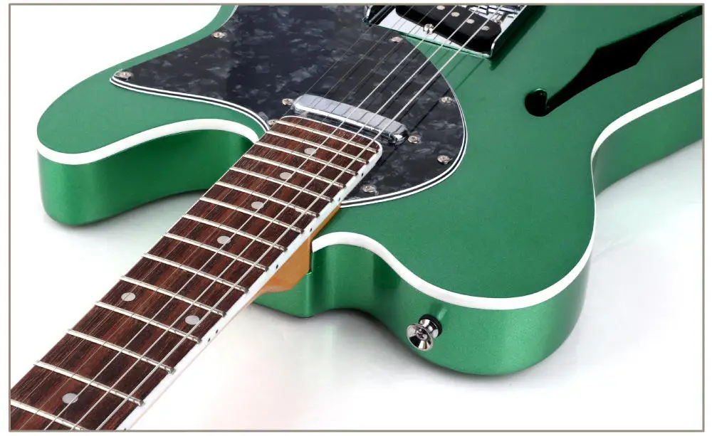 Huasheng 2024 New Arrival 22 Fret F Hole Mahogany Solid Wood Matte Electric Guitar