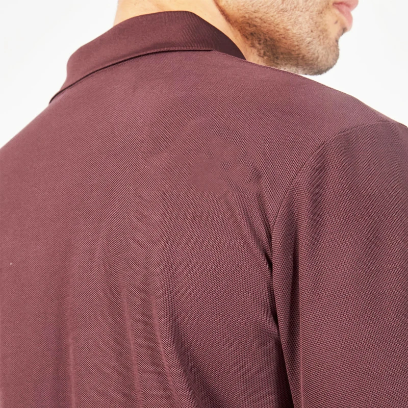 High Quality Mesh Fabric Side Split Golf Shorts Sleeve Men Gym Polo T Shirts Custom Logo Knitted Fabric Print Pattern Breathable