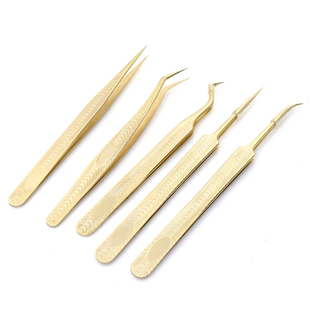 lash tweezers with diamond dust eyelash tweezers extension stainless steel wholesale price with private label