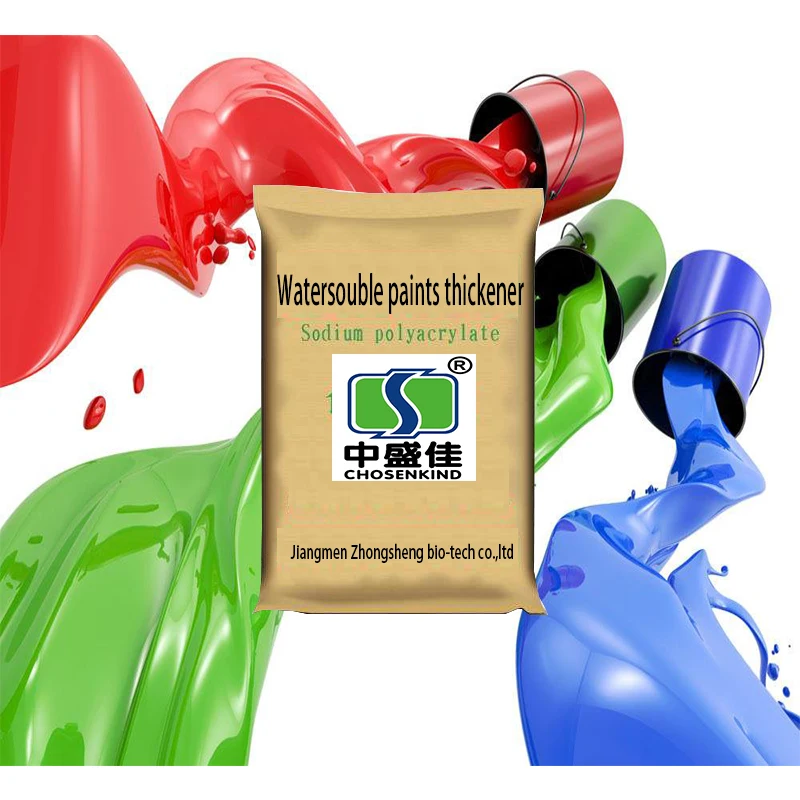 transparent water-based paint coating thickener sodium polyacrylate increase paint viscosity and adhesiveness