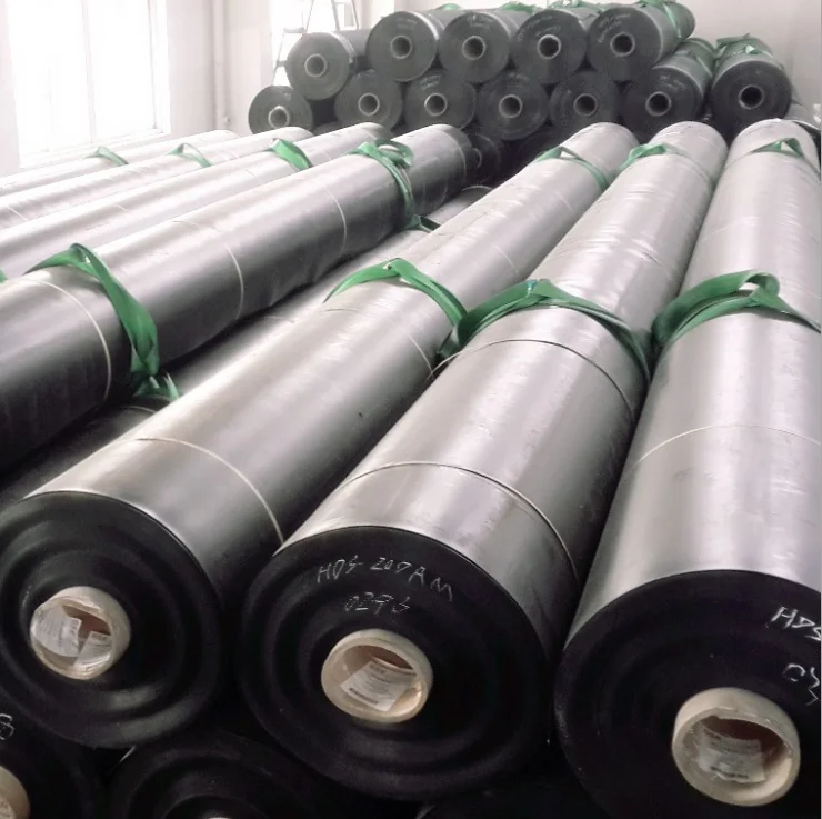 Polyethylene geomembrane fish pond waterproof aquaculture black HDPE impervious membrane