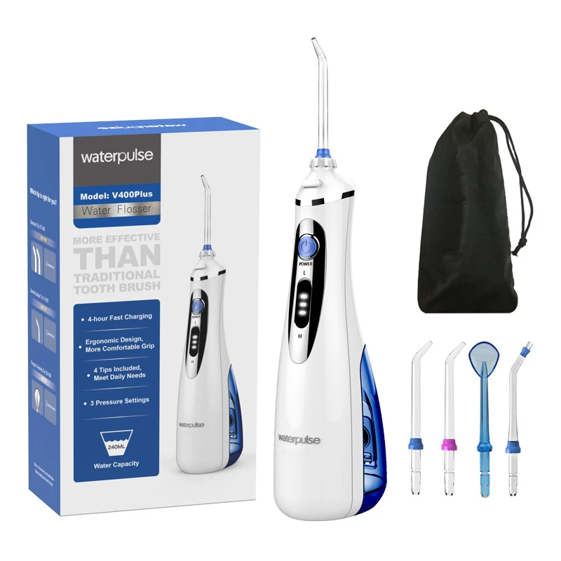 Ирригатор полости рта Waterpulse V400Plus, аккумуляторный, с сертификатом CE