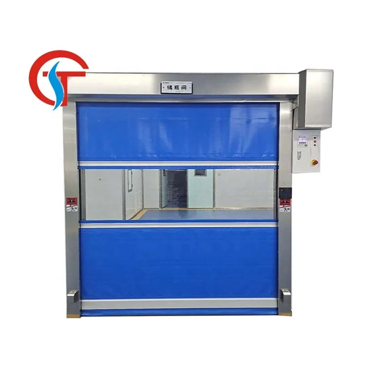 Shuotian PVC High Speed Doors Rapid Automatic Rolling Up Doors For Factory Warehouse Workshop