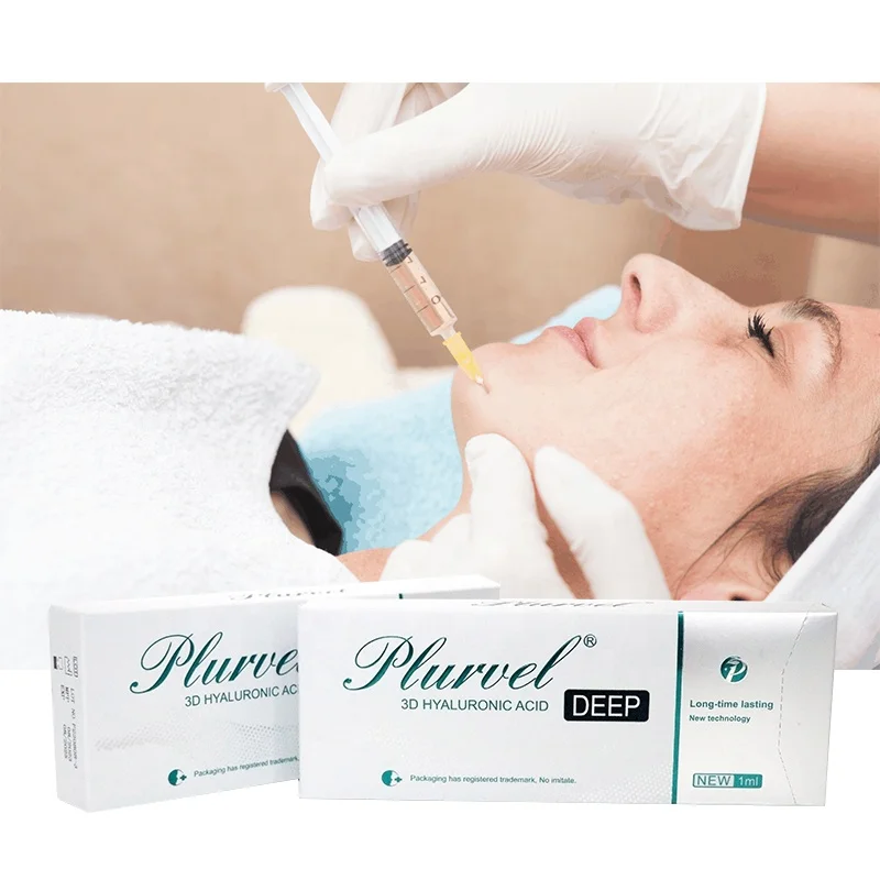 Plurvel 2ml Hyaluronic Acid Filler Injection Antiaging Injectable Facial Filler Gel For Lip Enhancement Nose Chin Filler