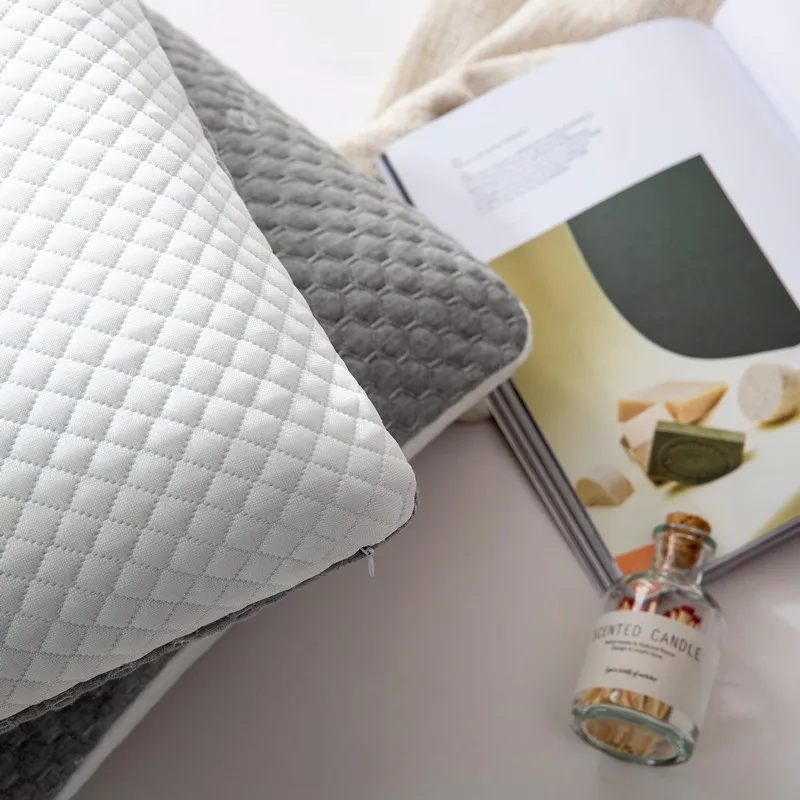 Ice Silk (искусственное волокно + графеновой батареи тканевый чехол с охлаждающим гелем и бамбукового древесного из пены эффектом памяти подушка для сна