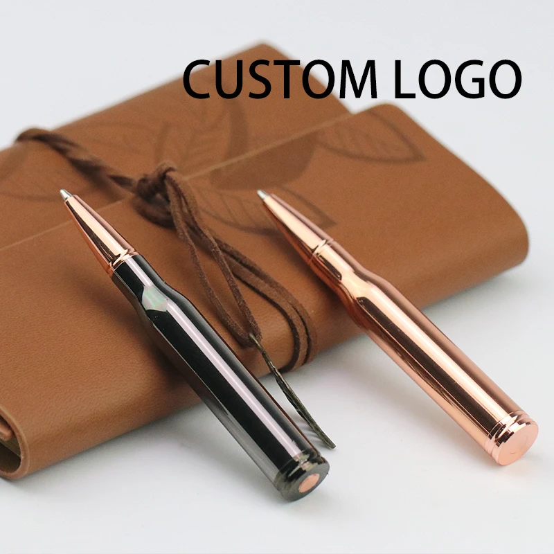 2022 Factory supply Short bullet  Heavy Bullet Shape Ballpoint Pen Unique Writing Ball Pens