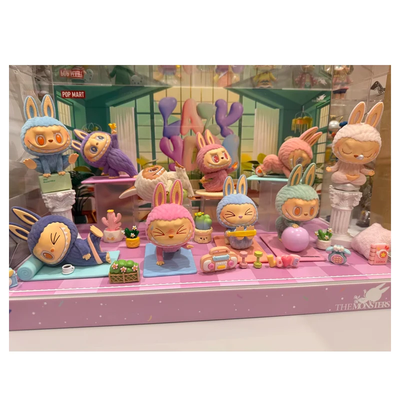 Blind Box the MONSTERS Lazy Yoga Series Mystery Box Labubu Action Figure Surprise Guess Bag Decor Ornaments Birthday Gift Toys