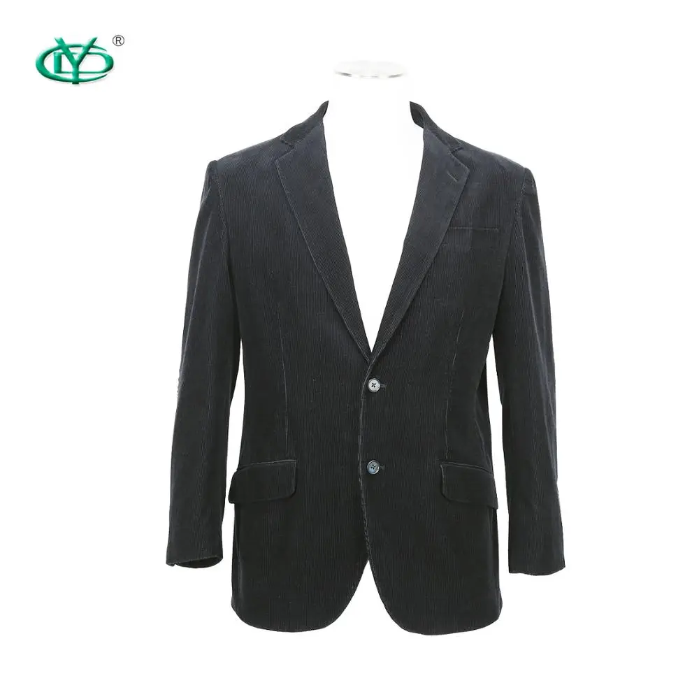 Manufacturer custom made cotton corduroy fabric casual men suit jacket single breasted blazer