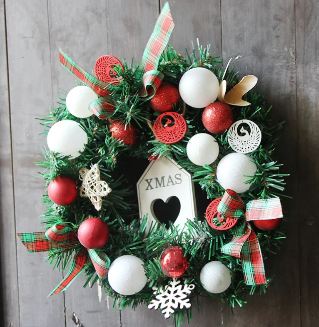 Оптовая продажа, венок на рождественскую елку и гирлянда на рождественскую вечеринку, красочные прозрачные украшения