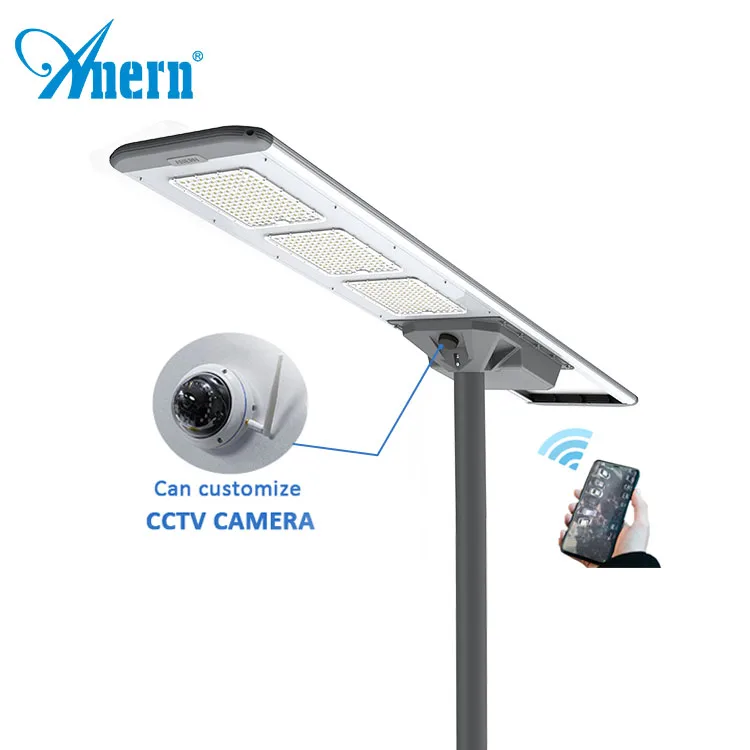 Anern 80w solar power aluminium housing led solar street lamp