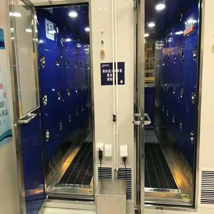 Air Shower Clean Room 1.8 meter length Shoe Sole Cleaning Machine with Hand rail
