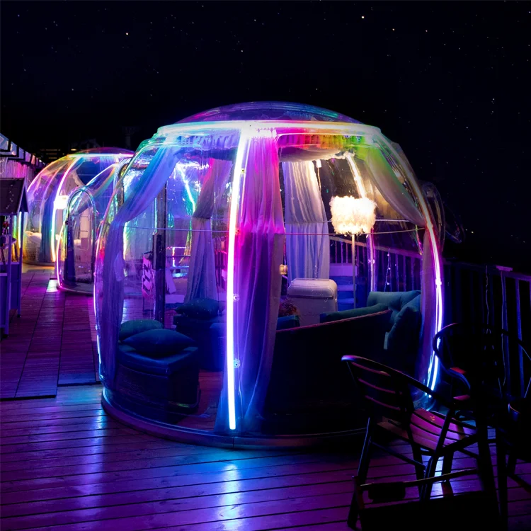 Factory sale dome bubble house oval shape transparent polycarbonate star sky room for internet celebrity